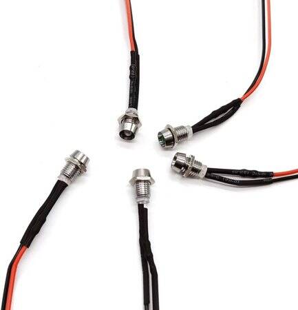 3V 5mm Red LED Indicator Light With 20cm Cable - 2