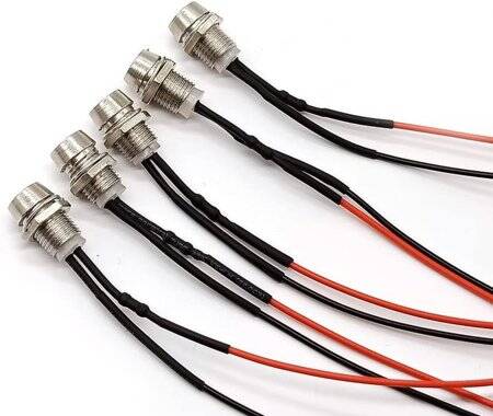 3V 5mm Red LED Indicator Light With 20cm Cable - 4