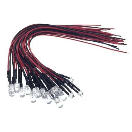 3V 5mm Water Clear RGB Slow Flash LED Indicator Light With 20cm Cable - 1
