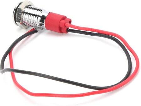 3V 8mm Water Clear Purple LED Indicator Light With 20cm Cable - 4