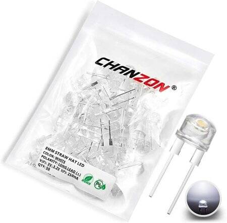 3V 8mm Water Clear RGB Slow Flash LED Indicator Light With 20cm Cable - 1