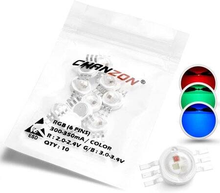 3W 6PIN SMD High Power LED Bulb RGB - 1