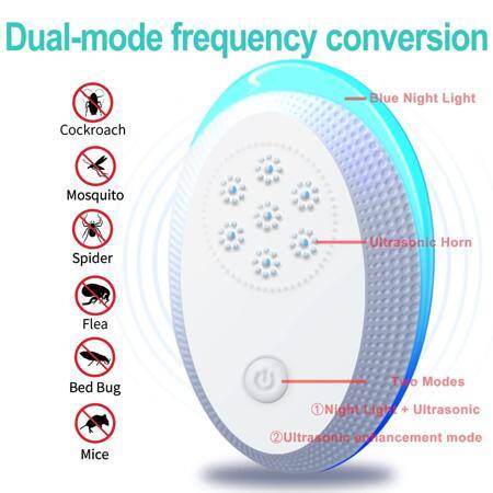 3W Ultrasonic Electronic Pest Repeller EU Plug - 2