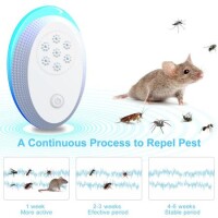 3W Ultrasonic Electronic Pest Repeller EU Plug - 3