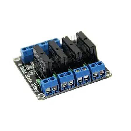 4 Channel 3-24V Relay Module Solid State Low Level SSR DC Control DC With Resistive Fuse - 1