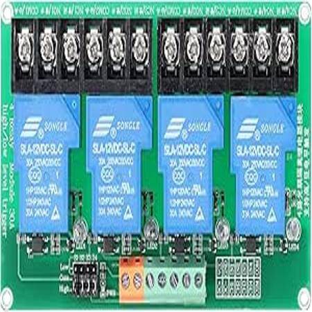 4 Channel Relay Module 30A With Optocoupler Isolation 24V Supports High And Low Triger - 1