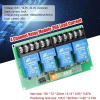 4 Channel Relay Module 30A With Optocoupler Isolation 5V Supports High And Low Triger - 4