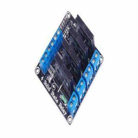 4 Kanal 3-24V Röle Modülü Solid State Yüksek Seviye SSR DC Kontrol DC - Dirençli Sigortalı - 4