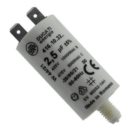 4.16.10.32.27 CAP.POL.2u5 475VAC 25x49MM PLASTIC DUCATI - 1