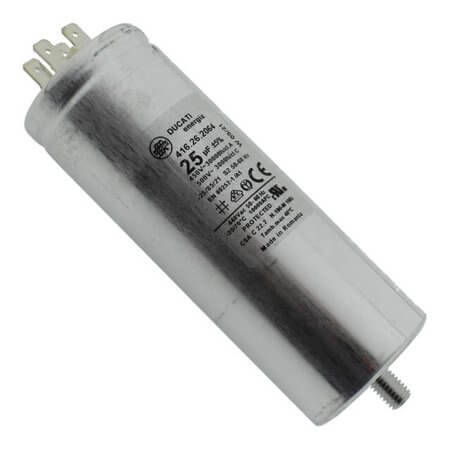 4.16.26.20.64 CAP.POL.25uF 450VAC 45x122 METAL STUD DUCATI - 1