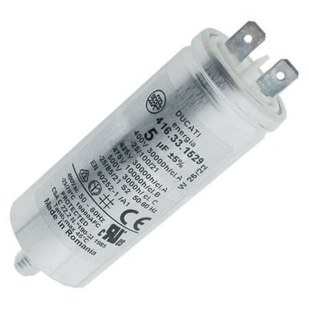 4.16.33.15.29 CAP.POL.5uF 475VAC 30x72 METAL STUD DUCATI - 1