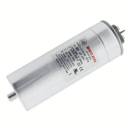4.16.84.32.72 CAP.POL.80uF 330VAC M6x55x150MM METAL STUD DUCATI - 1