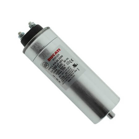4.16.84.32.90 CAP.POL.100uF 330VAC M6x55x150MM METAL DUCATI - 1