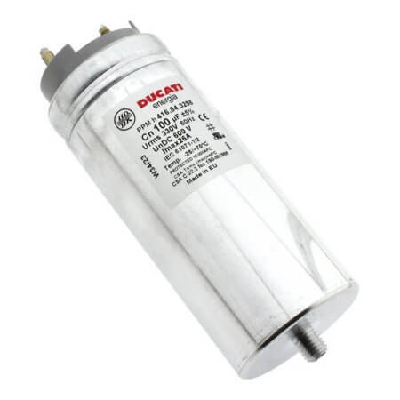 4.16.84.32.98 CAP.POL.100uF 330VAC M6x65x150MM METAL DUCATI - 1