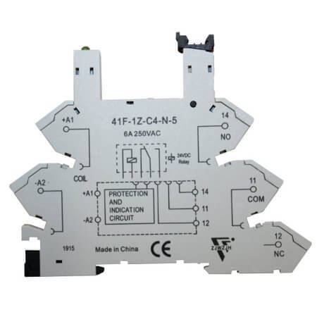 41F-1Z-C4-N-1 RELAY SLIM JUMPER SOCKET 5PIN GREY (APF30224) - 1