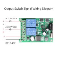 433MHz 12V 2 Channel Relay Module Wireless Remote Control Switch - With Battery - 3