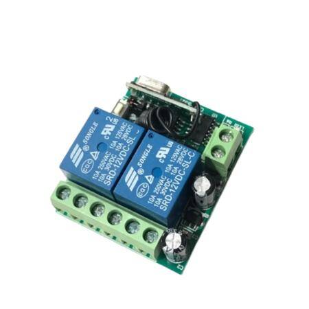 433MHz 24V 2 Channel Relay Module Wireless Remote Control Switch - With Battery - 4