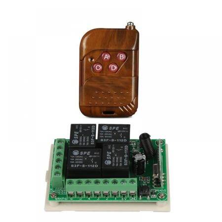 433MHz 24V 4 Channel Relay Module Wireless Remote Control Switch - With Battery - 1