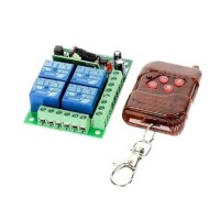 433MHz 24V 4 Channel Relay Module Wireless Remote Control Switch - Without Battery - 2