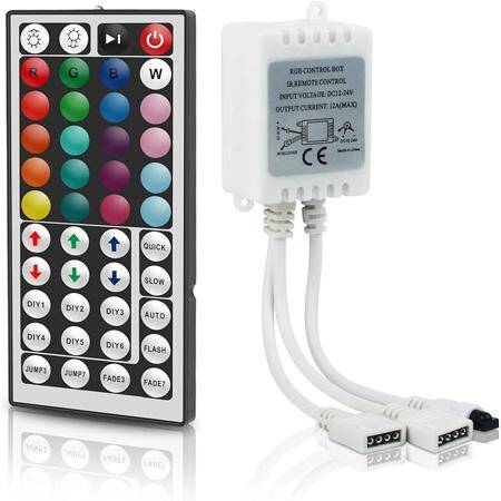 44 Key RGB LED Strip Control for 12V 5050 RGB LED Strip Standart Quality With Battery - 1