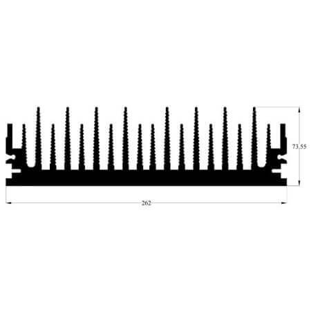 464AS430 AL.SOĞUTUCU ALÜMİNYUM SOĞUTUCU H=73.55MM G=262MM L=430MM - 1
