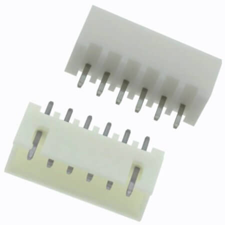 4672-06TSLF CON.T.B.2.50MM 6PIN(1x6) THT V/T MALE WHITE - 1