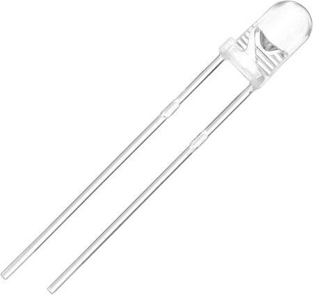 48-72V 3mm Water Clear Purple LED Indicator Light With 20cm Cable - 4