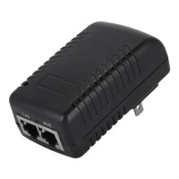 48V 0.5A 100M PoE Injector US Plug - Silver Network Port - 1