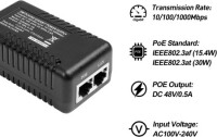48V 0.5A Gigabit PoE Injector EU Plug - 3