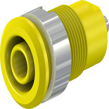 49.7049-24 SOCKET EVC PANEL MOUNT YELLOW - 1