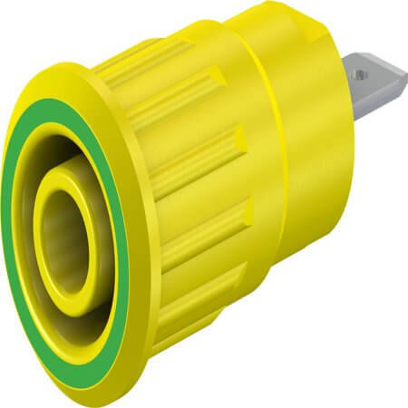 49.7079-20 4 MM SAFETY SOCKET GREEN/YELLOW - 1