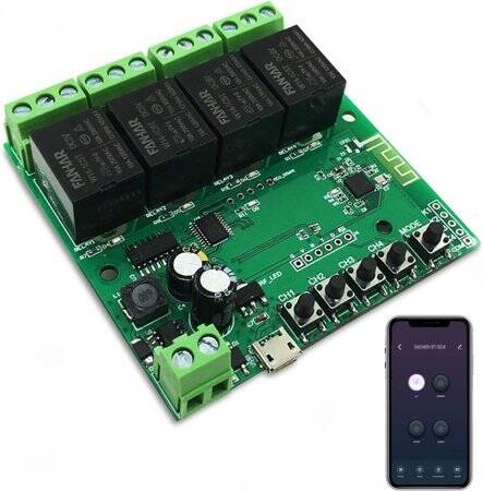 4CH Tuya WiFi Switch Module Intelligent Timing Switch Remote Control - 1