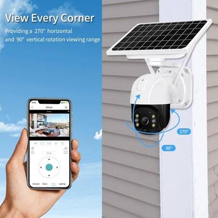 4G Solar Wireless Surveillance Camera - 2 Million WiFi Version No Memory Card - 3