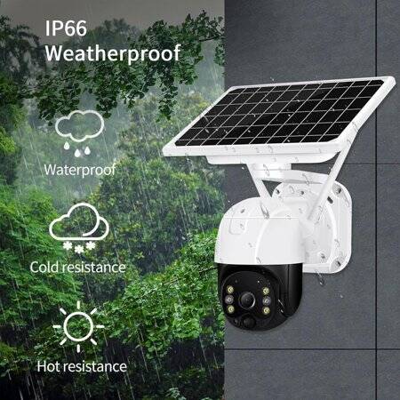 4G Solar Wireless Surveillance Camera - 2 Million WiFi Version No Memory Card - 4