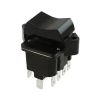 4NR91-70-BK SWITCH ROCKER 4PDT 10A 125V - 1
