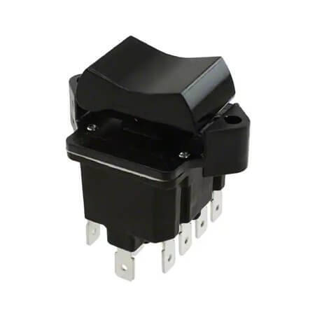 4NR91-70-BK SWITCH ROCKER 4PDT 10A 125V - 1