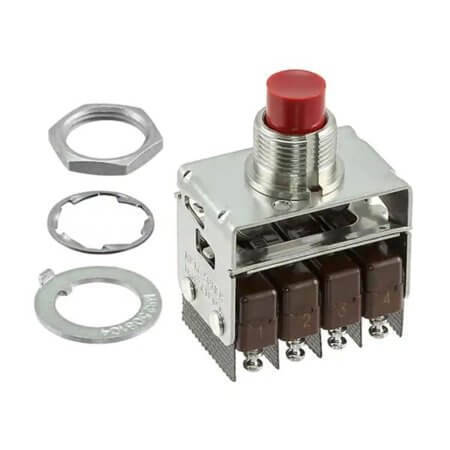 4PB717-T2 SWITCH PUSH BUTTON 5A 115V/28V On-(Off) - 1