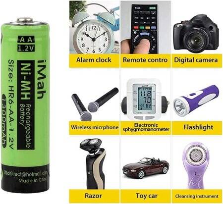 4PCS PALO AA1300MAH Ni-MH Şarj Edilebilir Pil - 5
