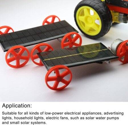 4V 100MA Solar Panel - DIY Drive Micro Motor Size:65x55mm - DIY Drive Micro Motor - 3