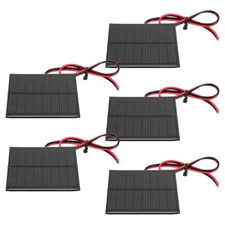4V 150MA Glue Drop Solar Panel With Lead 15cm Size:60x80mm - 1