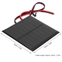 4V 150MA Glue Drop Solar Panel With Lead 15cm Size:60x80mm - 6