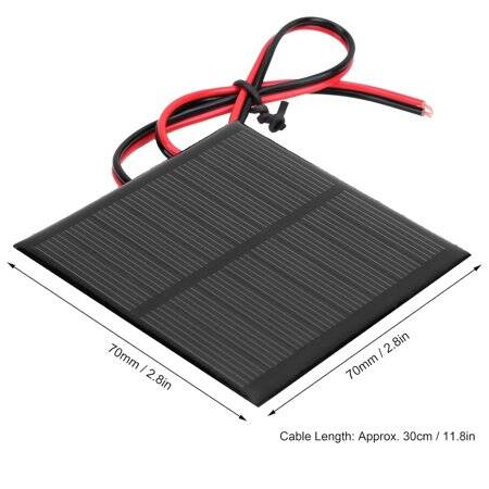 4V 150MA Glue Drop Solar Panel With Lead 15cm Size:60x80mm - 6