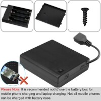 4x AA Battery Holder Box With Usb Plug With Switch And Cover - 2