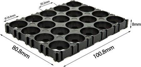 4x5 18650 Battery Holder With 18.5mm Bore Diameter - 3