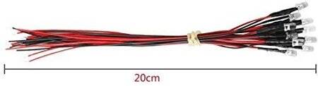 5-9V 3mm Blue LED Indicator Light With 20cm Cable - 4