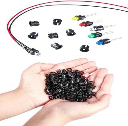 5-9V 3mm Blue LED Indicator Light With 20cm Cable - 5