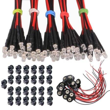 5-9V 3mm Red LED Indicator Light With 20cm Cable - 1