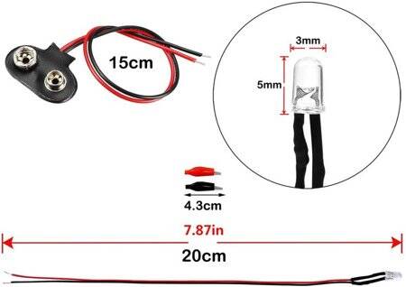 5-9V 3mm Red LED Indicator Light With 20cm Cable - 2