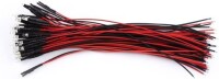 5-9V 3mm Water Clear Red LED Indicator Light With 20cm Cable - 1