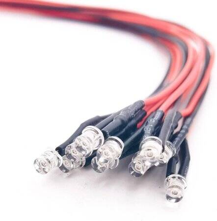 5-9V 3mm Water Clear RGB Slow Flash LED Indicator Light With 20cm Cable - 4
